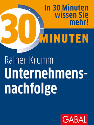 cover image of 30 Minuten Unternehmensnachfolge